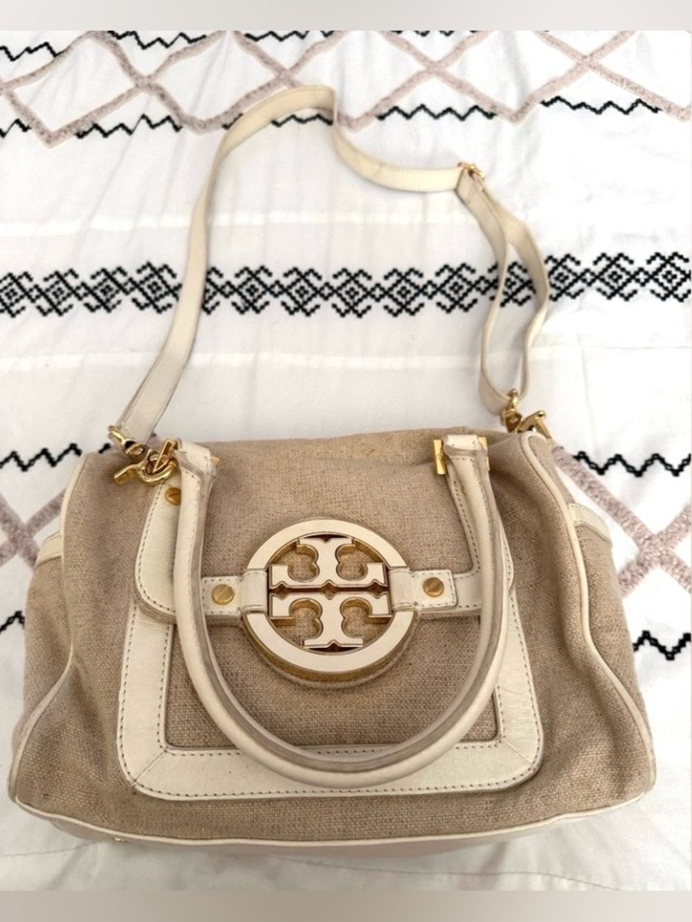 Tory Burch Satchel Purse with Crossbody Strap